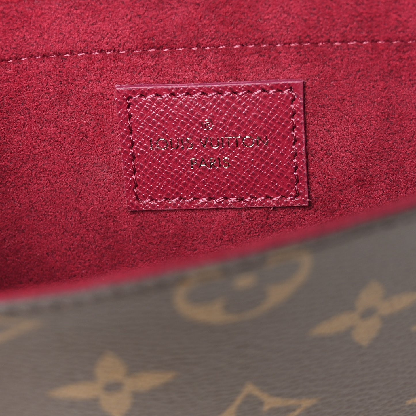 Monogram Pochette Felicie Chain Wallet Fuchsia
