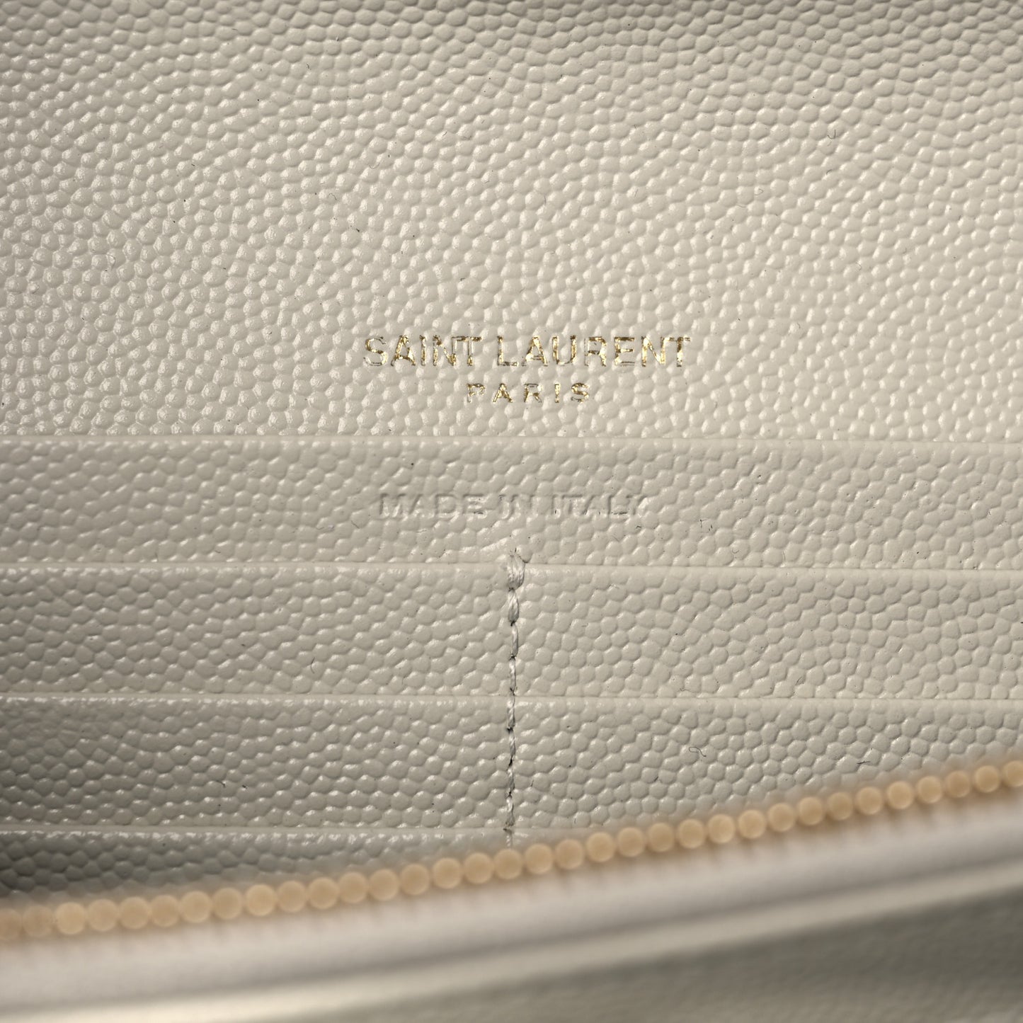 Grain De Poudre Matelasse Chevron Monogram Flap Wallet Crema Soft