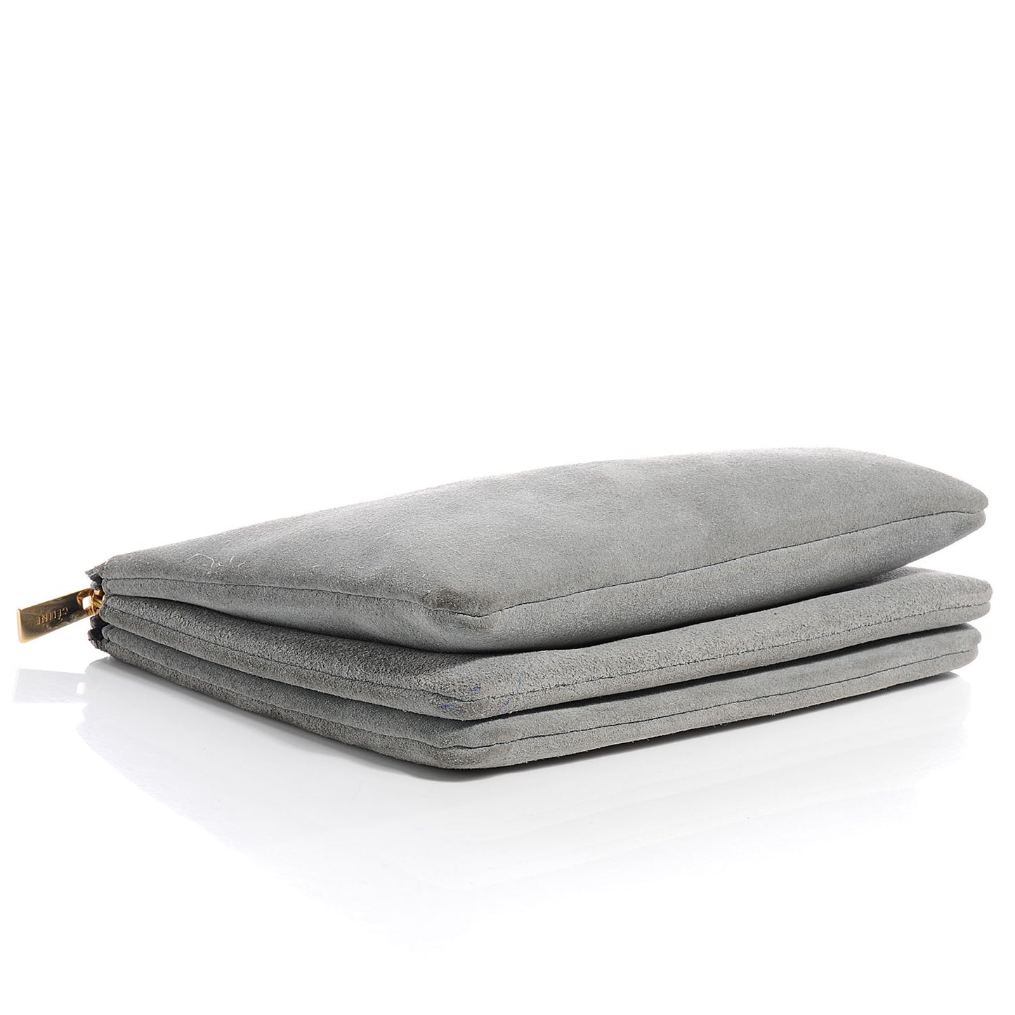Suede Solo Trio Cosmetic Pouch Sky Blue