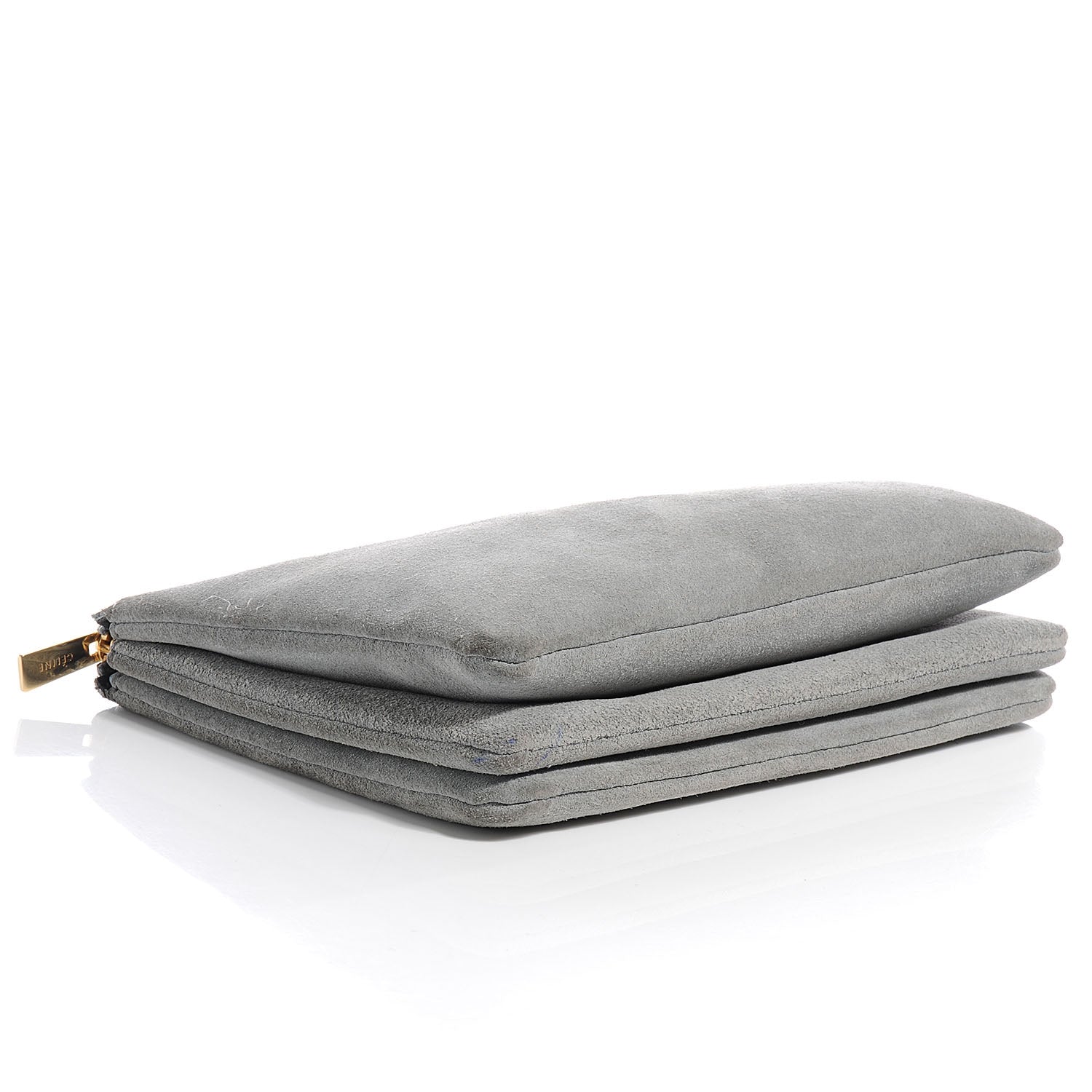 Celine Suede Solo Trio Cosmetic Pouch Sky Blue 4 of 9