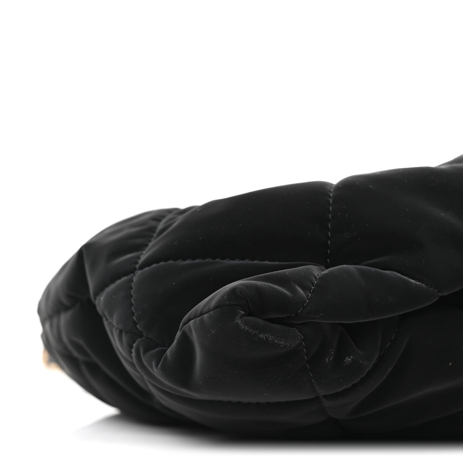 Chanel Velvet Effect Nylon Quilted Bow Bag Black 9 of 11