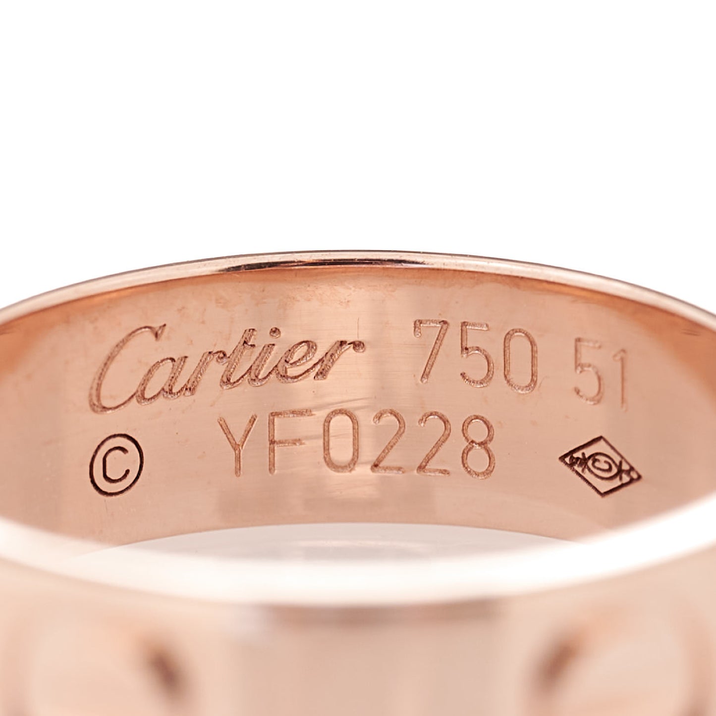 18K Pink Gold 5.5mm LOVE Ring 51 5.75