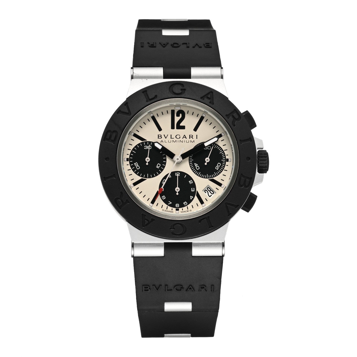 Bulgari Aluminum Rubber 40mm Diagono Chronograph Automatic Watch 1 of 4