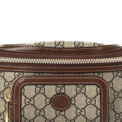 Gucci GG Supreme Monogram Textured Calfskin Retro Interlocking G Belt Bag Beige Ebony Brown Sugar 8 of 10