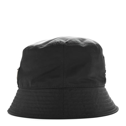 Prada Re-Nylon Rubber Logo Mens Bucket Hat L Black 4 of 8