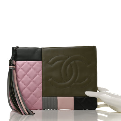 Chanel Lambskin Patchwork Large Cosmetic Case Multicolor 4 of 20