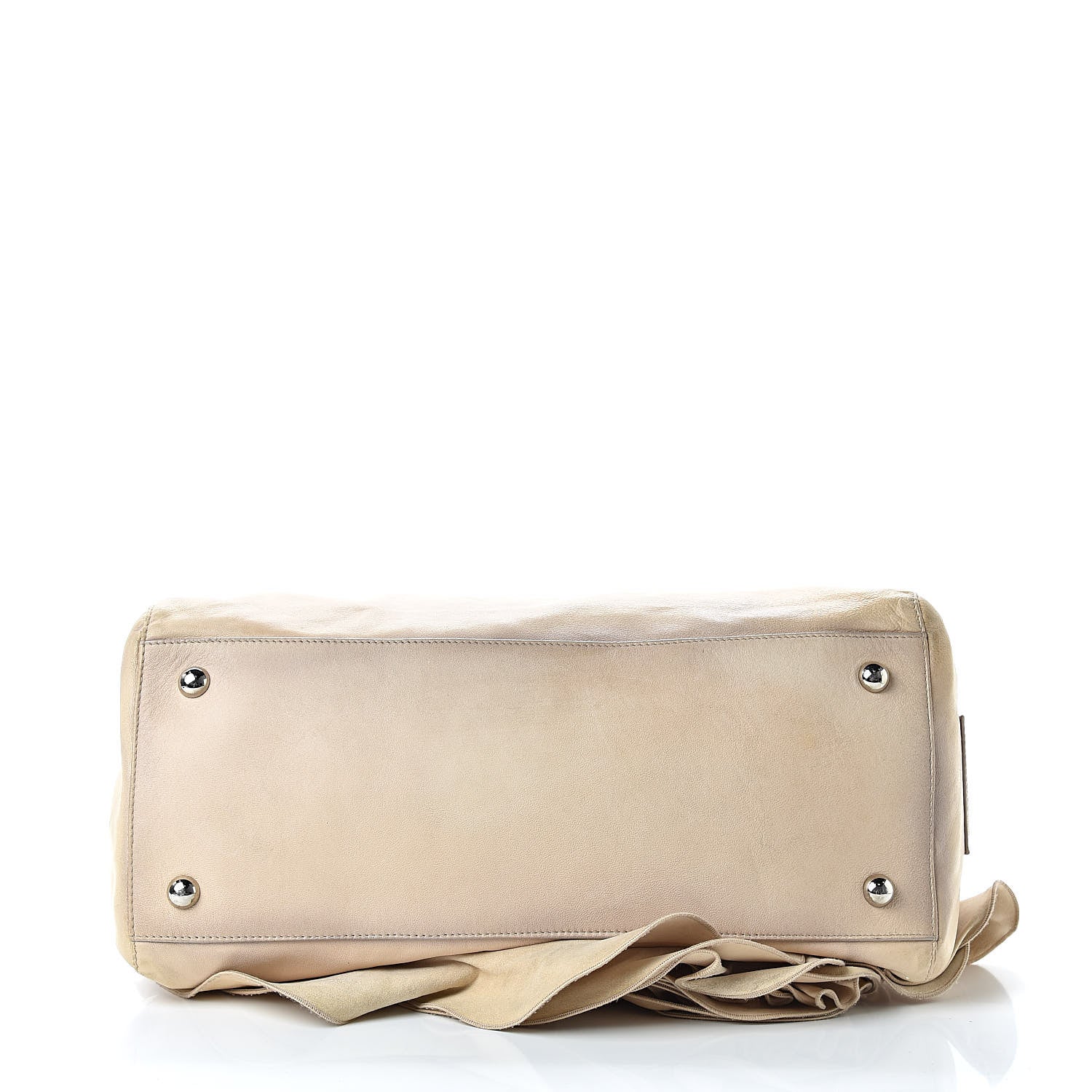 Valentino Garavani Lambskin Ruffle Tote Beige 13 of 19