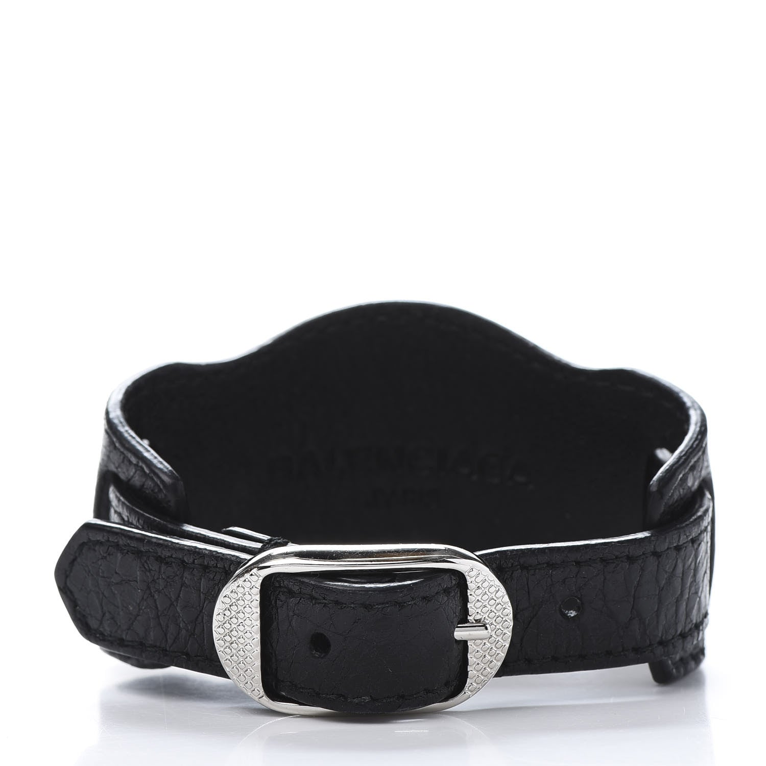 Balenciaga Agneau Arena Giant 12 Silver M Bracelet Black 3 of 5
