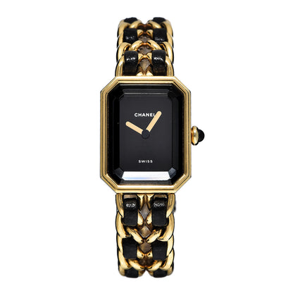 Chanel Stainless Steel Lambskin 20mm Chain Premiere Quartz Watch Gold L 1 of 6