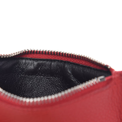 Saint Laurent Grained Calfskin 5 Fragments Zip Pouch Card Holder New Red 6 of 8