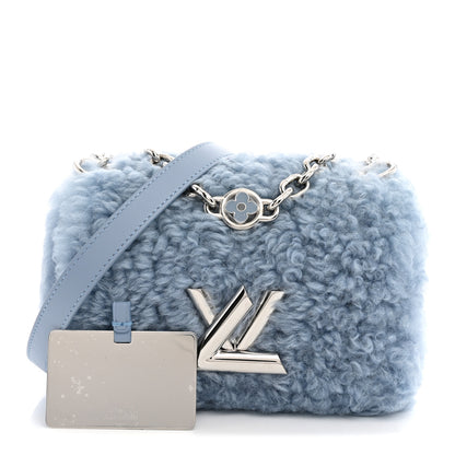 Louis Vuitton Shearling Twist Shoulder Bag PM Blue 2 of 9