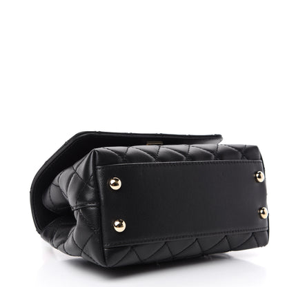 Chanel Goatskin Quilted Rainbow Extra Mini Coco Handle Flap Black 4 of 10