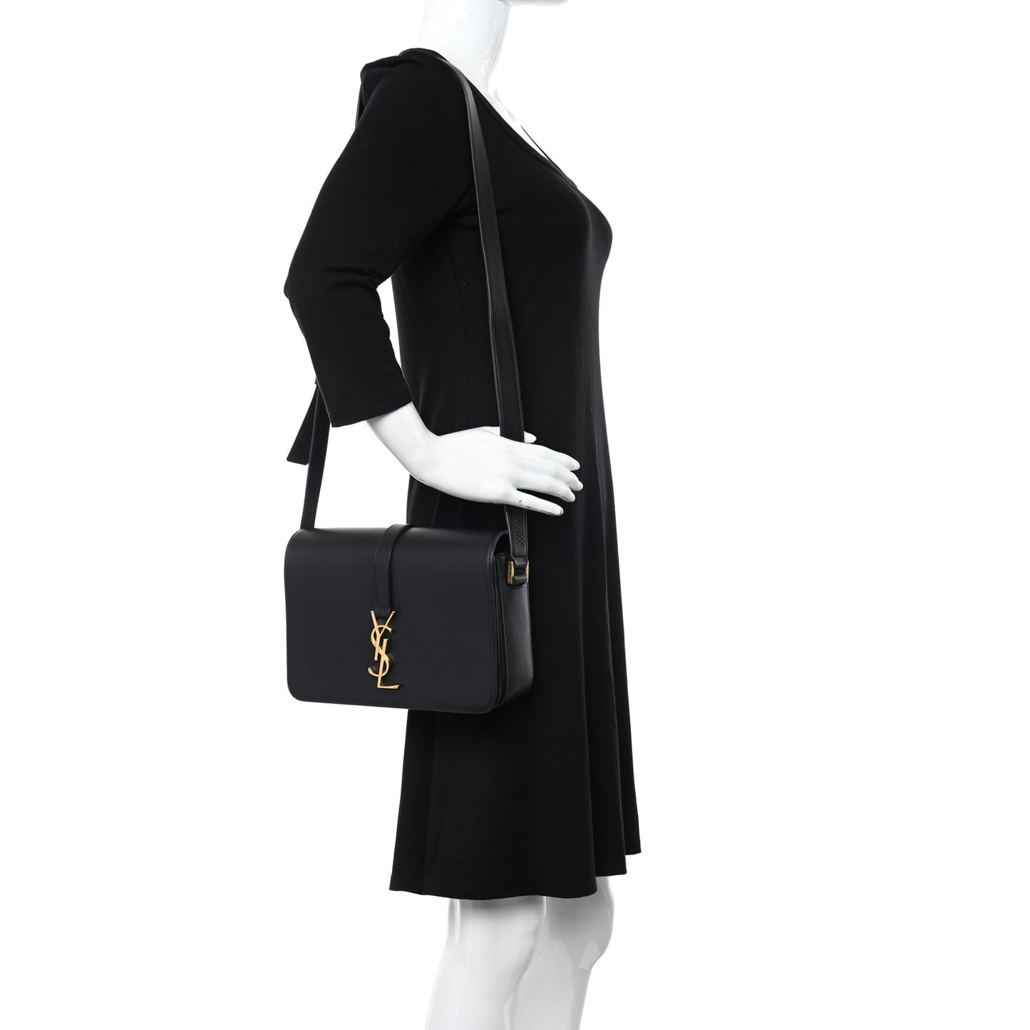 Smooth Calfskin Medium Classic Monogram Universite Bag Black