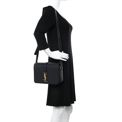 Saint Laurent Smooth Calfskin Medium Classic Monogram Universite Bag Black 2 of 12