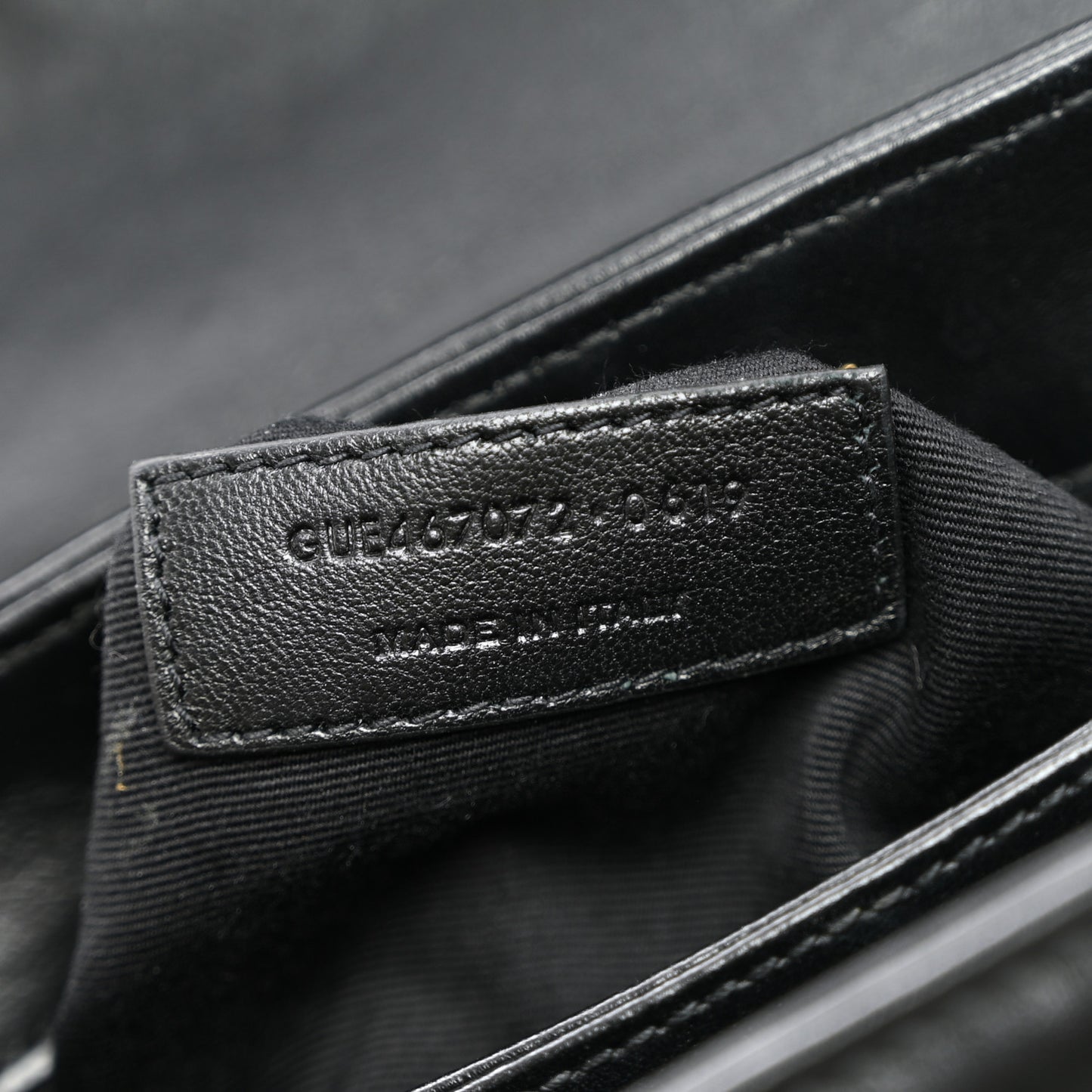 Calfskin Y Quilted Monogram Toy Loulou Crossbody Bag Black