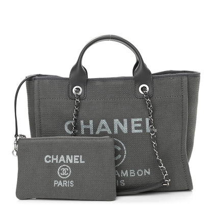 Chanel Mixed Fibers Small Deauville Tote Grey 1 of 11