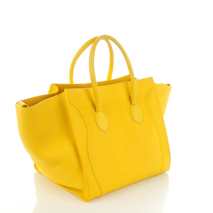 Celine Supple Calfskin Medium Phantom Luggage Sun Yellow 3 of 9