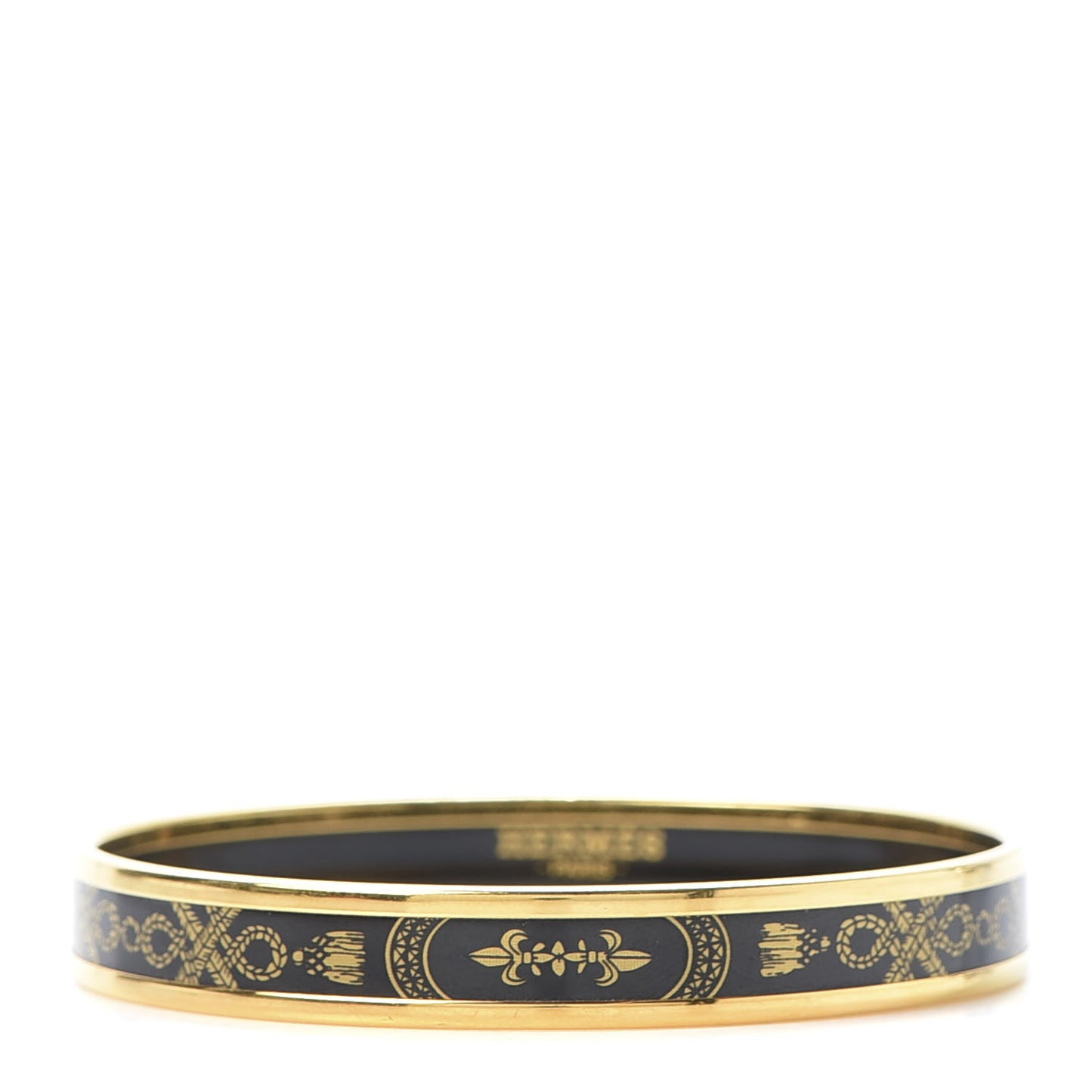 Enamel Printed Narrow Grand Apparat Bracelet 65 Black