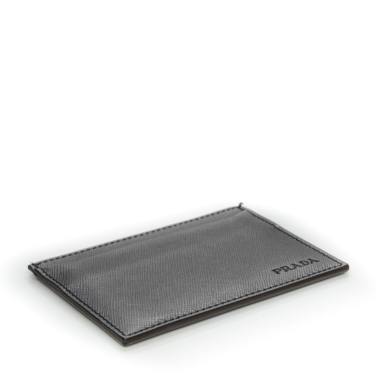 Saffiano Card Case Grey