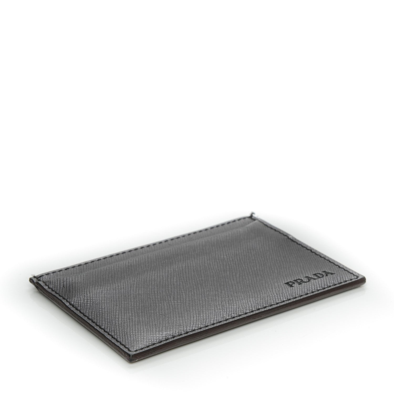 Prada Saffiano Card Case Grey 4 of 7