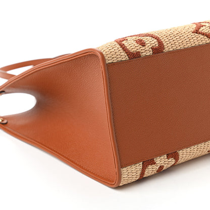 Louis Vuitton Raffia Calfskin Monogram Giant Onthego GM Tan 6 of 9