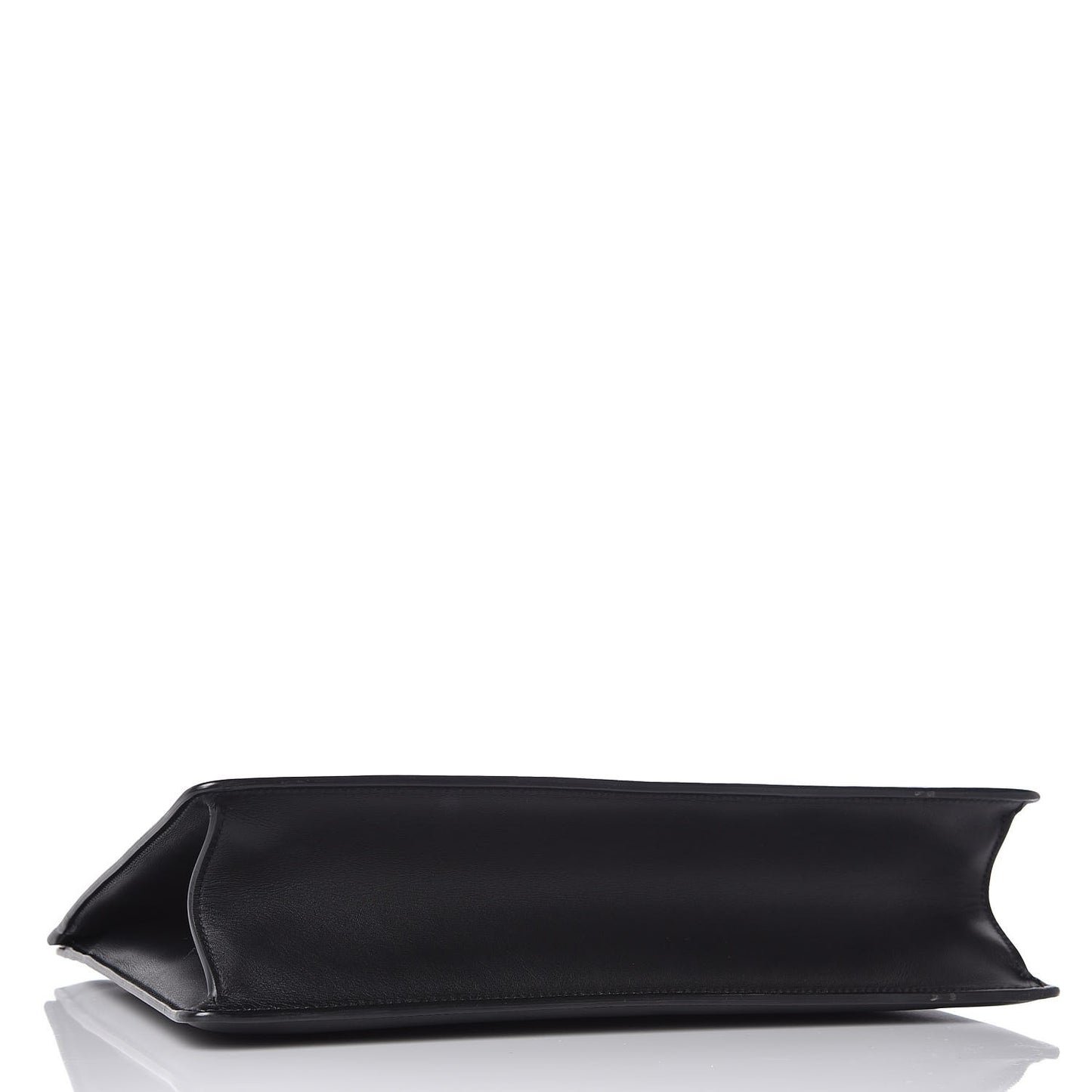 Smooth Calfskin Medium Clasp Shoulder Bag Black
