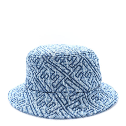 Fendi Denim Embroidered FF Bucket Hat M Blue 5 of 9