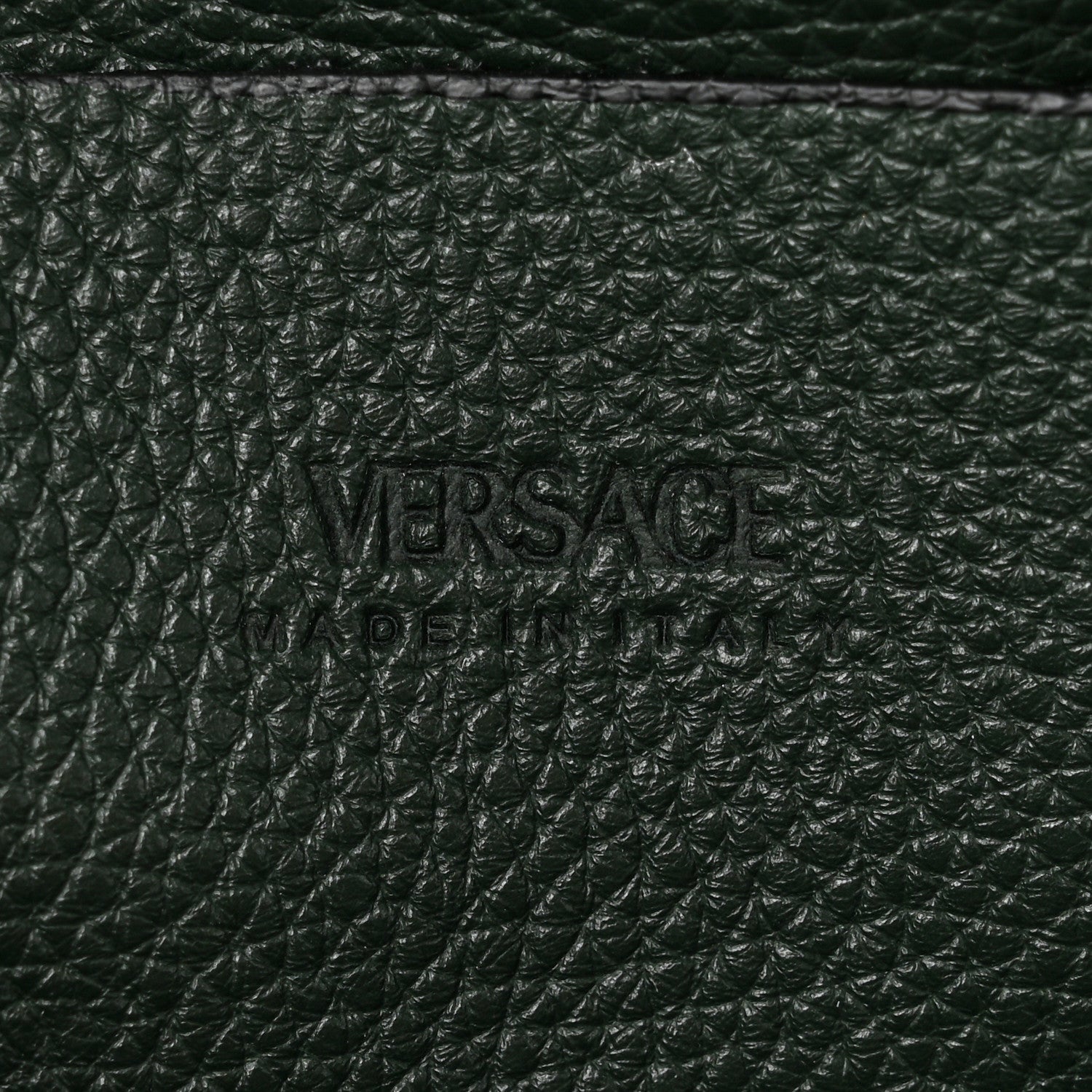 Versace Grained Calfskin Small Medusa Messenger Bag Green 6 of 9