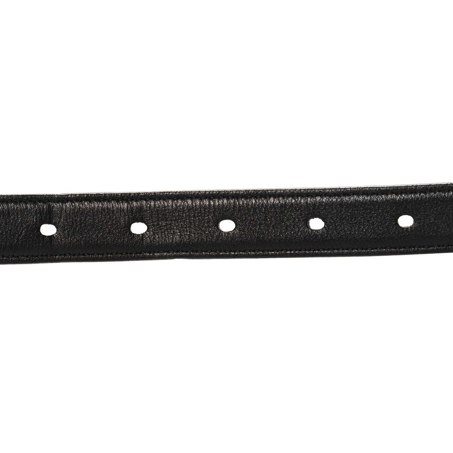 Saint Laurent Smooth Calfskin Monogram Square Buckle Belt 80 32 Black 3 of 6