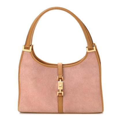 Gucci Suede Bardot Shoulder Bag Pink 1 of 15