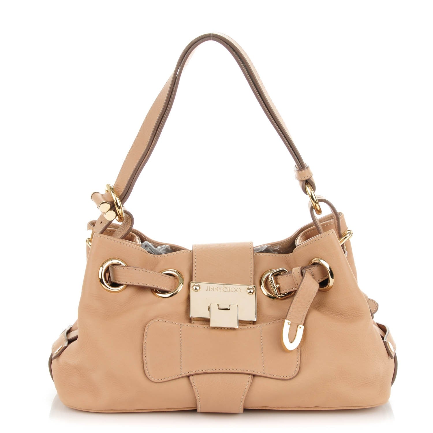 Jimmy Choo Calfskin Small Ramona Nude 1 of 6