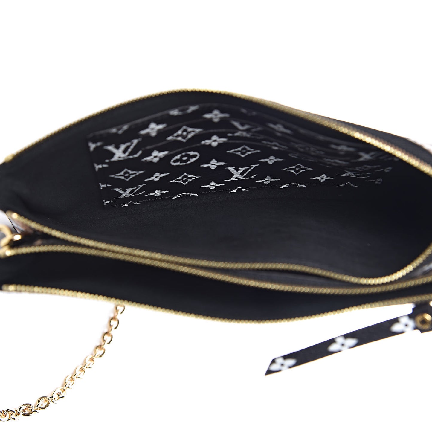 Monogram Giant Jungle Pochette Double Zip Black