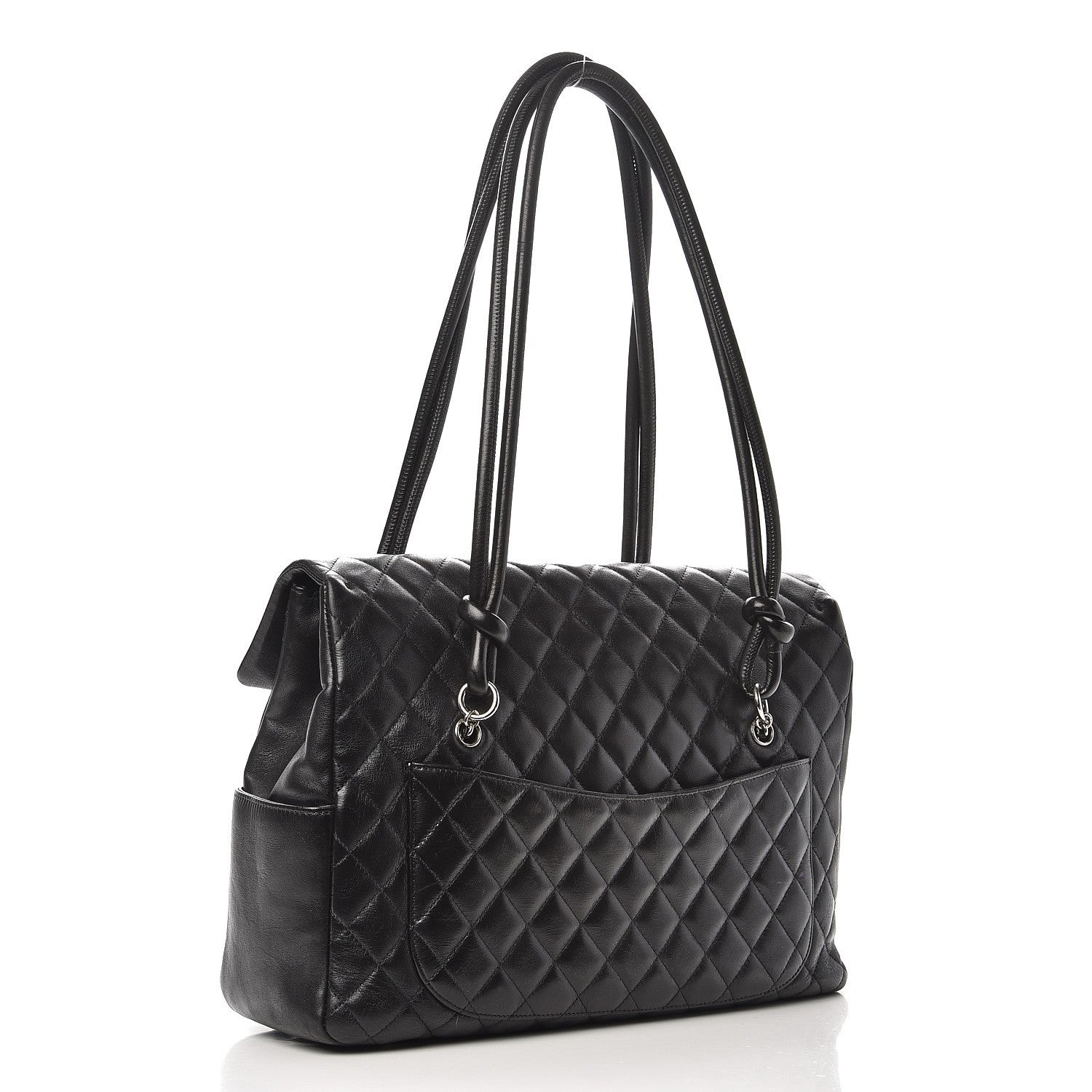 Chanel Calfskin Quilted Large Cambon Flap Black 3 of 12