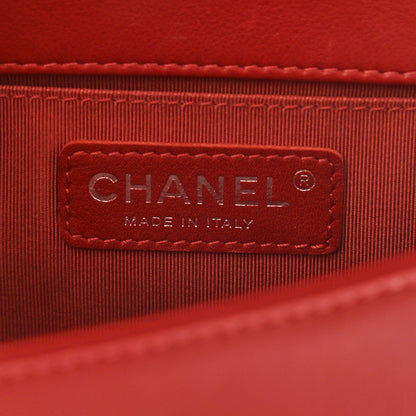 Chanel Calfskin Quilted Small Boy Flap Red 6 of 13