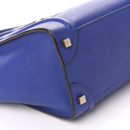 Celine Drummed Calfskin Micro Luggage Indigo 9 of 10