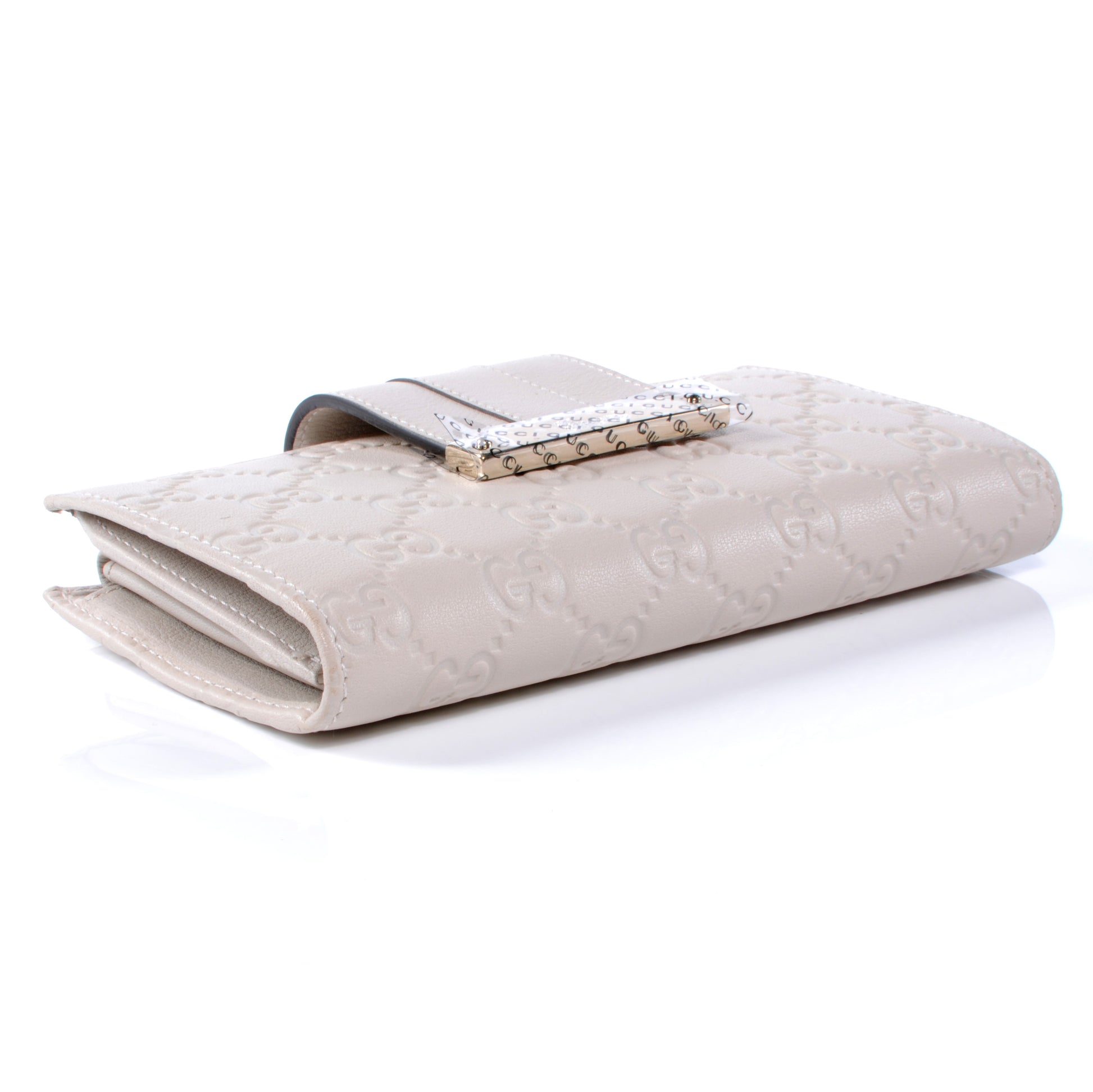Gucci Guccissima Ladies Web Long Wallet Off White 3 of 8