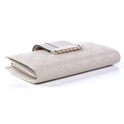 Gucci Guccissima Ladies Web Long Wallet Off White 3 of 8