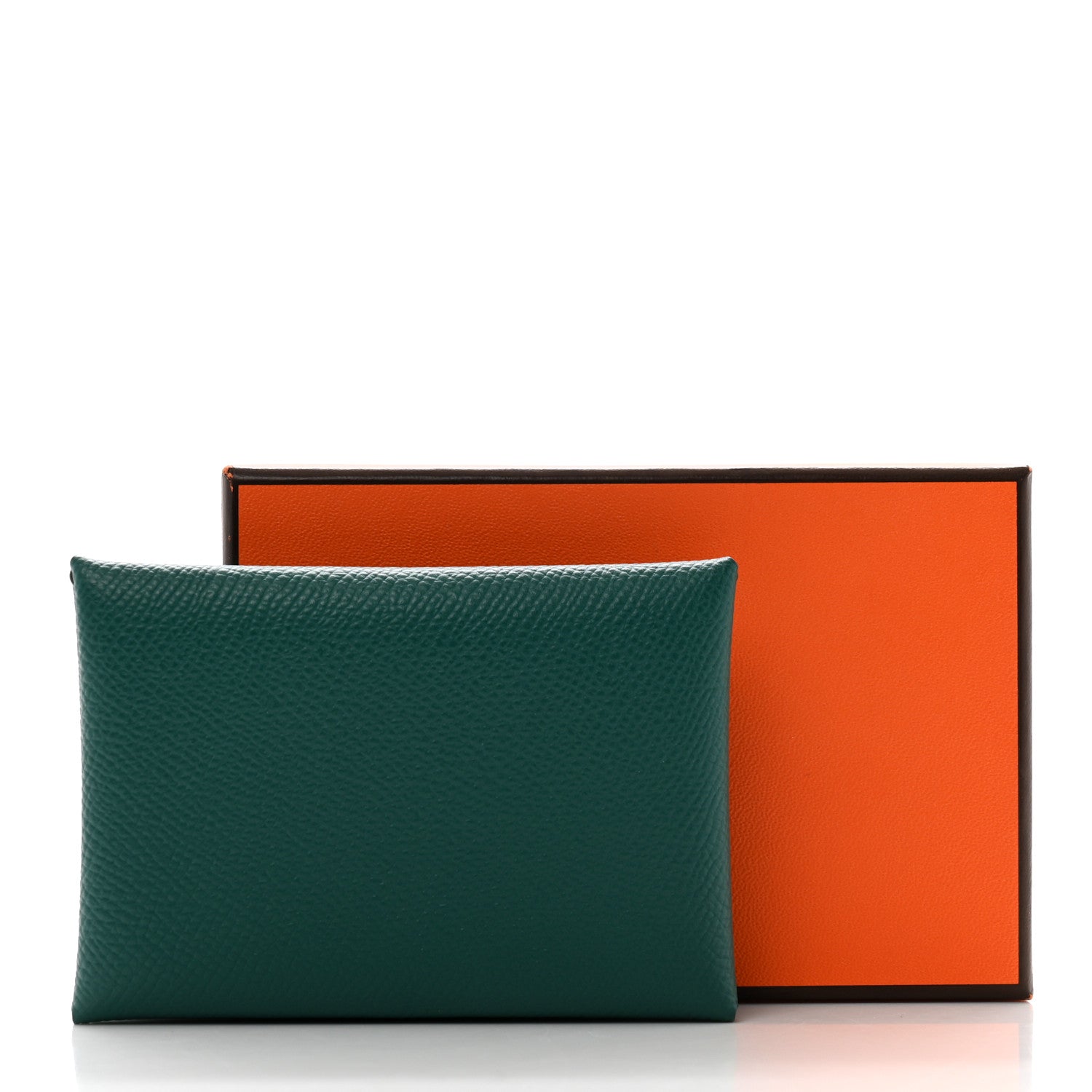 Hermes Epsom Calvi Duo Card Case Malachite 8 of 8