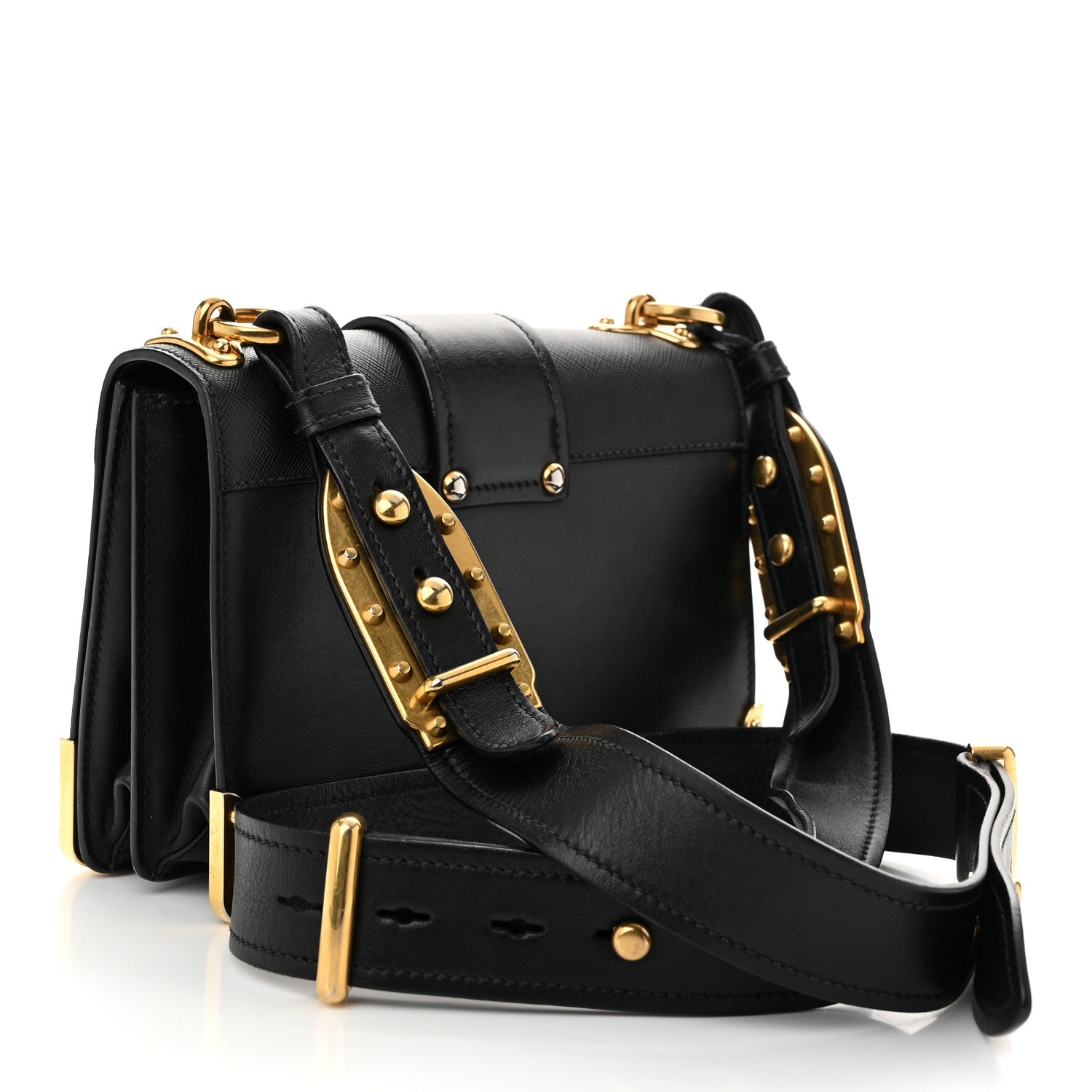 Prada City Calf Saffiano Cahier Bag Black 3 of 10