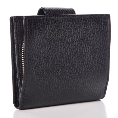 Gucci Dollar Calfskin GG Marmont French Wallet Black 3 of 9