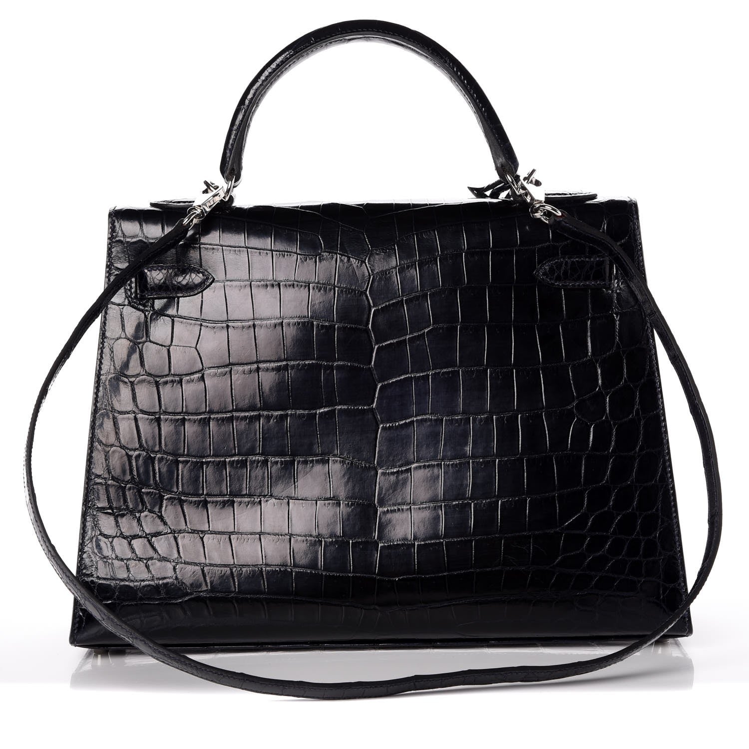 Hermes Shiny Niloticus Crocodile Kelly Sellier 32 4 of 36