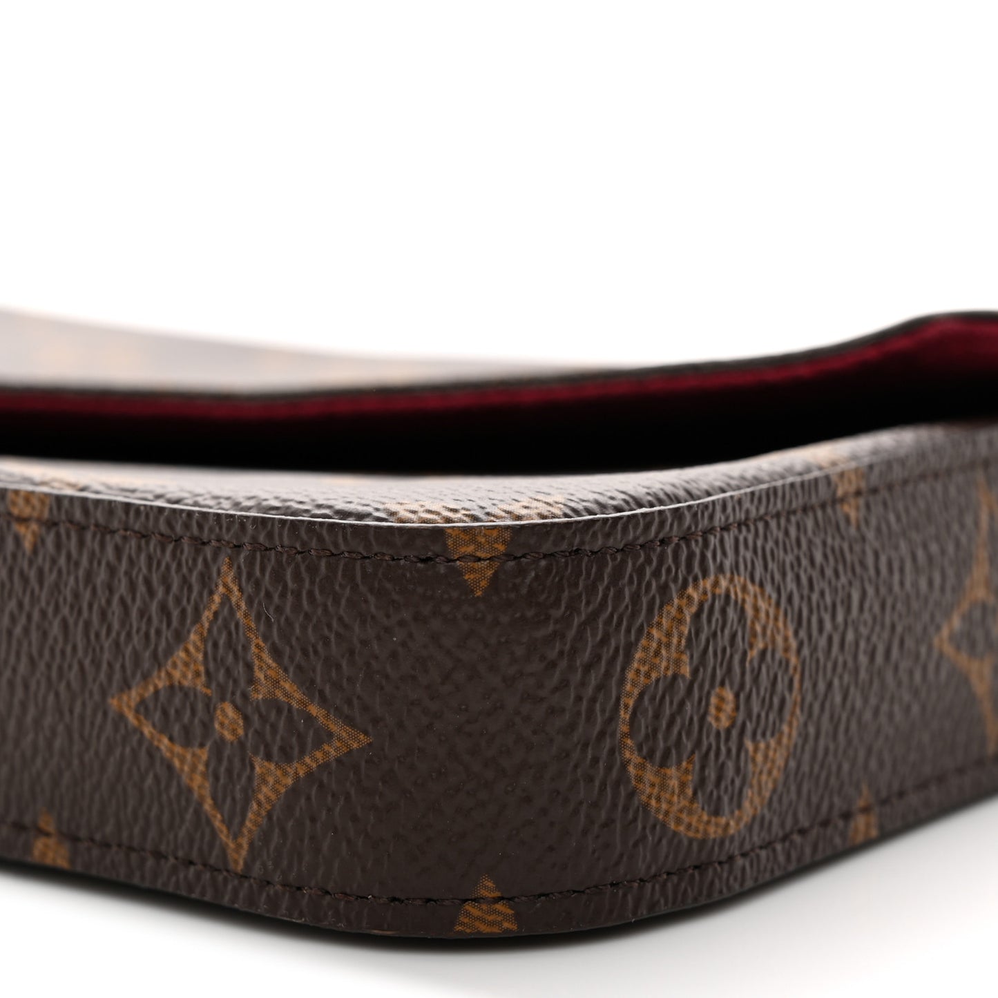 Monogram Pochette Felicie Chain Wallet Fuchsia