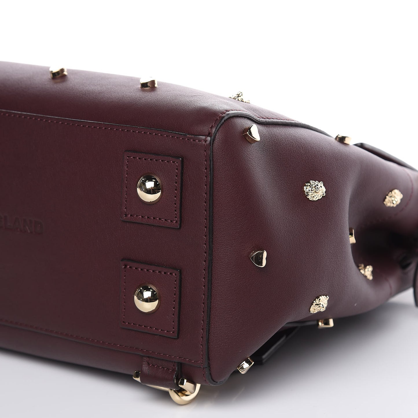 Calfskin Studded Medium Cara Delevingne Convertible Satchel Oxblood