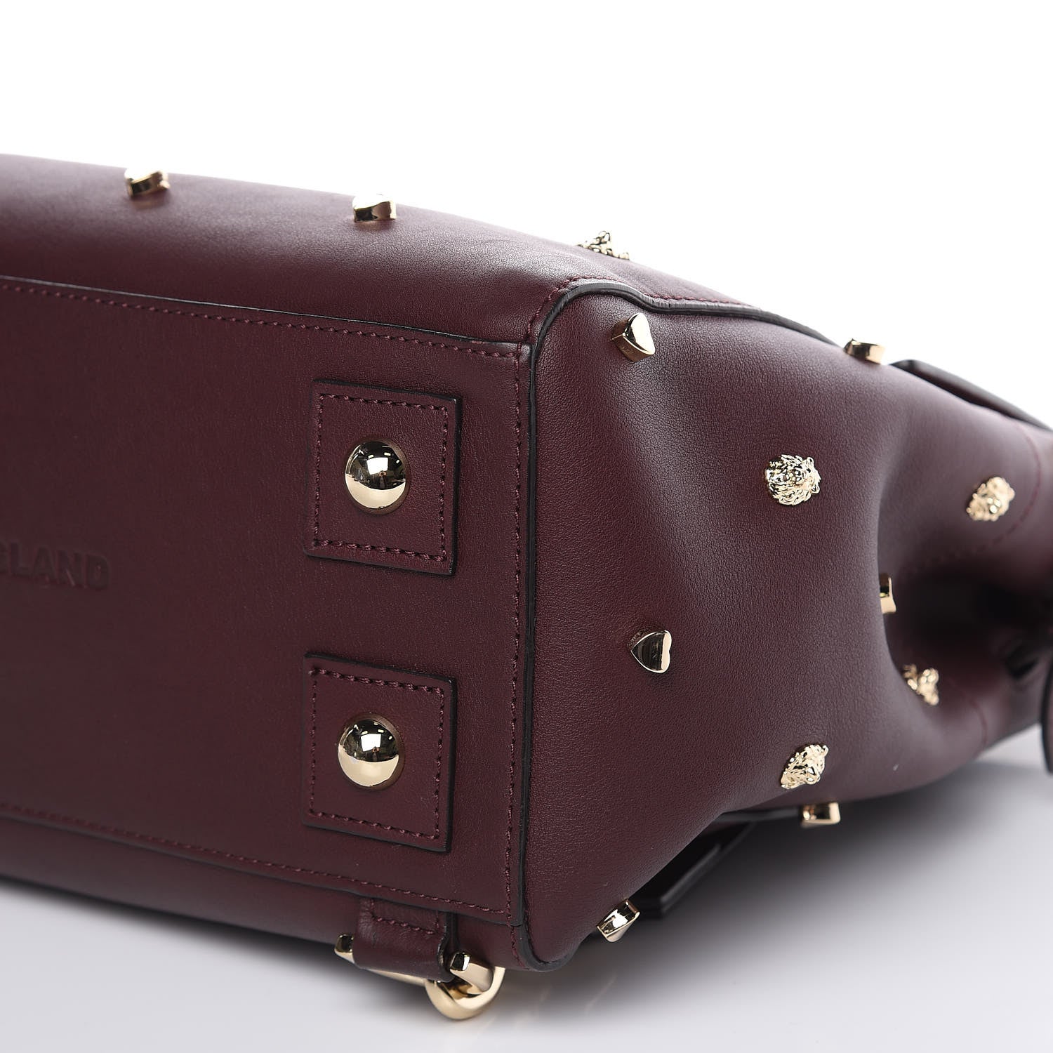 Mulberry Calfskin Studded Medium Cara Delevingne Convertible Satchel Oxblood 9 of 14