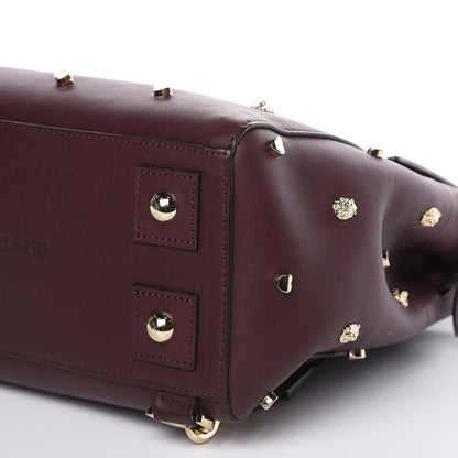 Mulberry Calfskin Studded Medium Cara Delevingne Convertible Satchel Oxblood 9 of 14