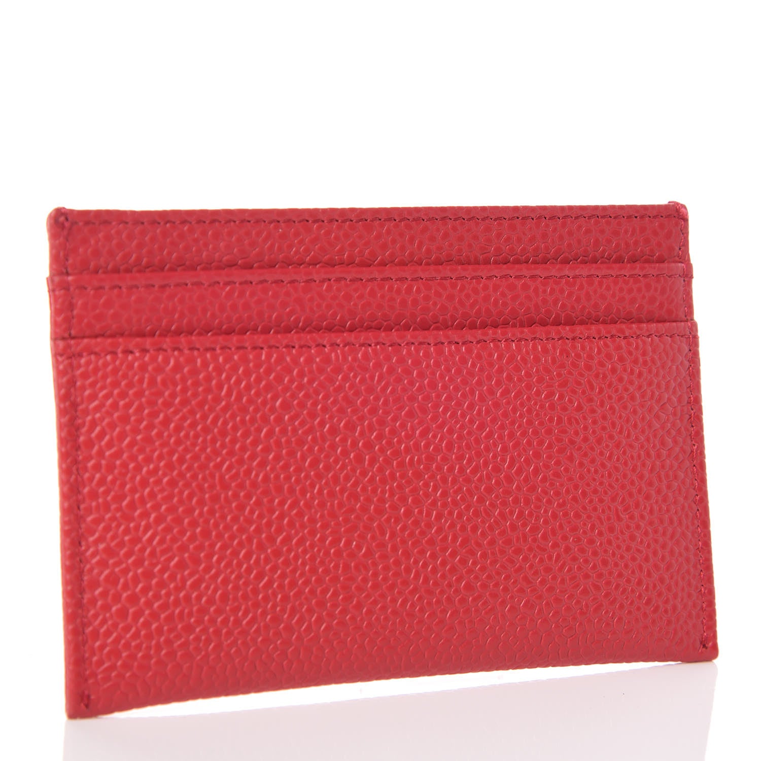Chanel Caviar Timeless CC Card Holder Wallet Dark Red 3 of 9