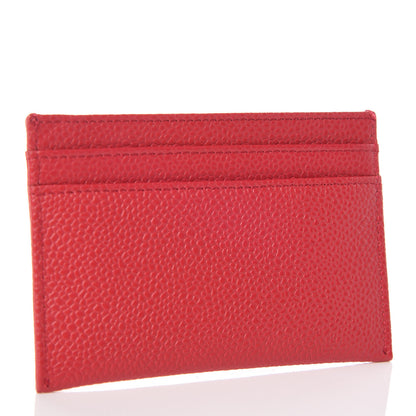 Chanel Caviar Timeless CC Card Holder Wallet Dark Red 3 of 9