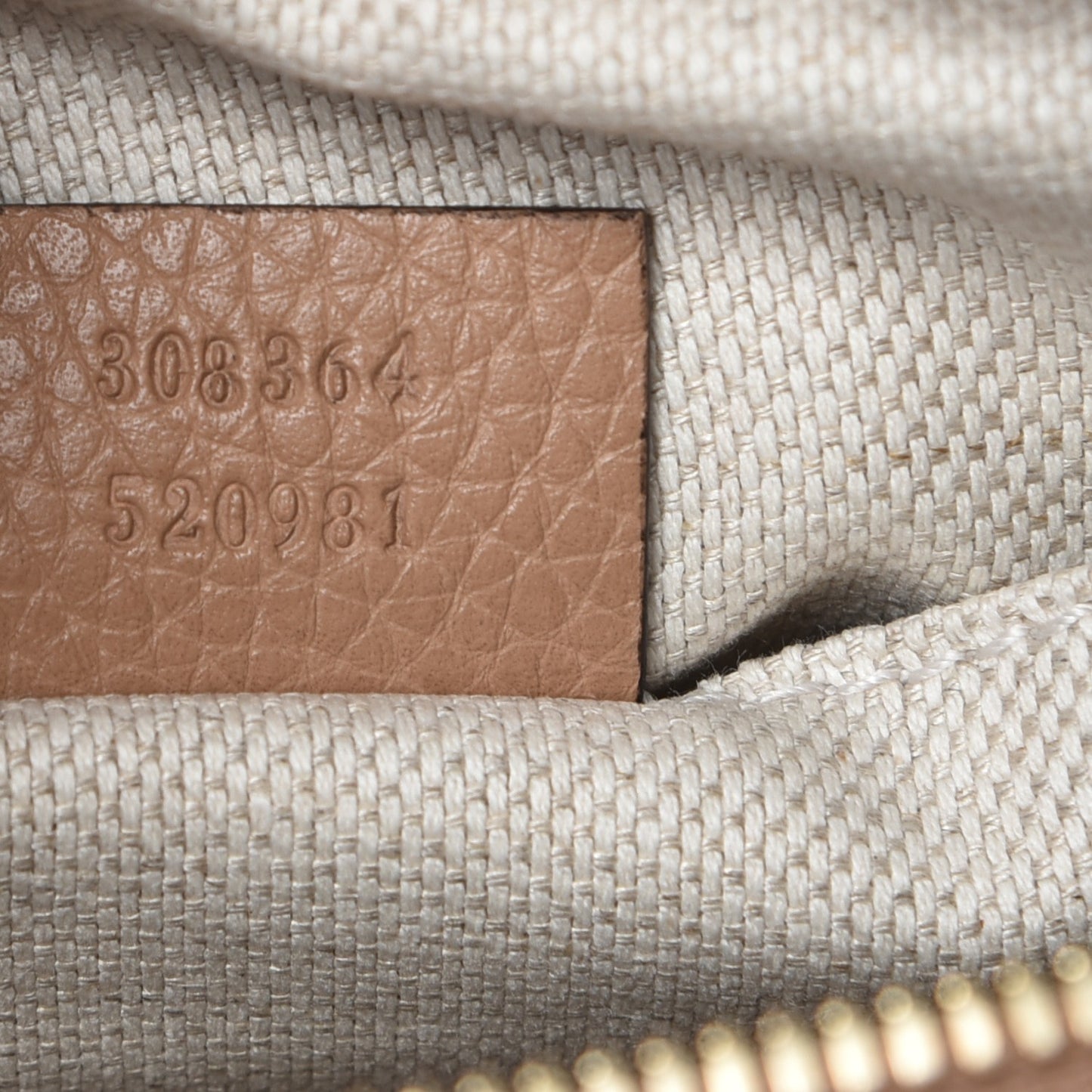 Pebbled Calfskin Small Soho Disco Bag Rose Beige