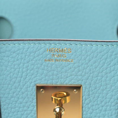 Hermes Togo Birkin 30 Bleu Atoll 9 of 11