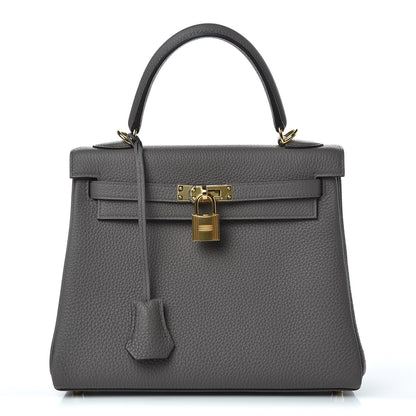 Hermes Togo Kelly Retourne 25 Etain 1 of 32